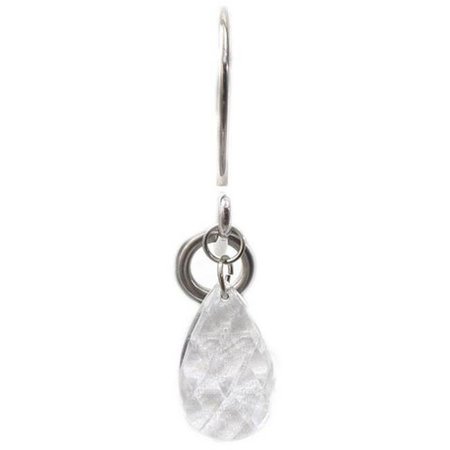 CARNATION HOME FASHIONS Carnation Home Fashions PHPR-26 Prism Tear Drop Shaped Resin Shower Curtain Hooks in Clear - Set of 12 PHPR/26